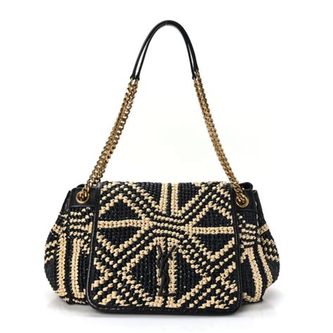 nolita medium ysl|SAINT LAURENT Raffia Calfskin Medium Nolita Shoulder Bag.